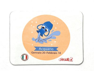 Magnete Acquario segni zodiacali con dedica colori