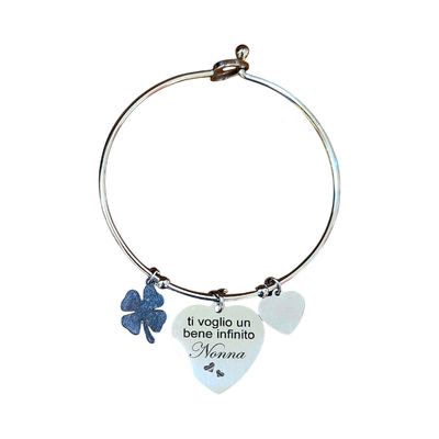 Bracciale acciaio Nonna bene infinito