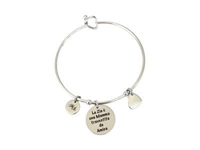 Bracciale rigido Zia regolabile acciaio