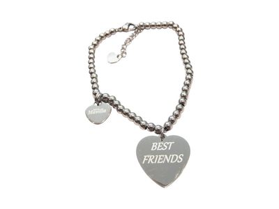Bracciale sfere acciaio Best Friends regolabile Bracciale sfere acciaio Best Friends regolabile