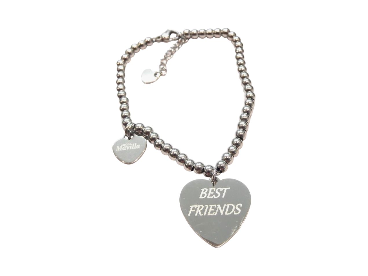 Bracciale sfere acciaio Best Friends regolabile