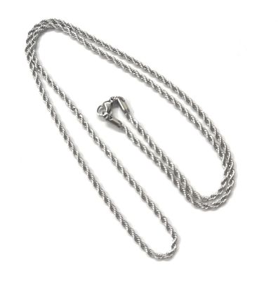 Collana corda acciaio fine confezione regalo inclusa