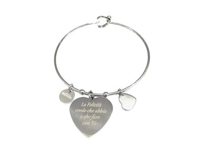 Bracciale acciaio la felicità regolabile