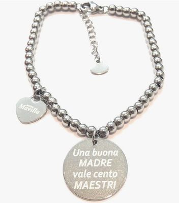 Bracciale acciaio una buona madre regolabile