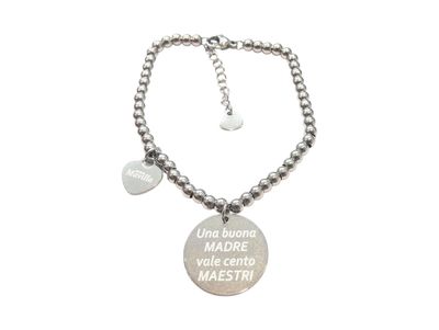 Bracciale acciaio una buona madre regolabile