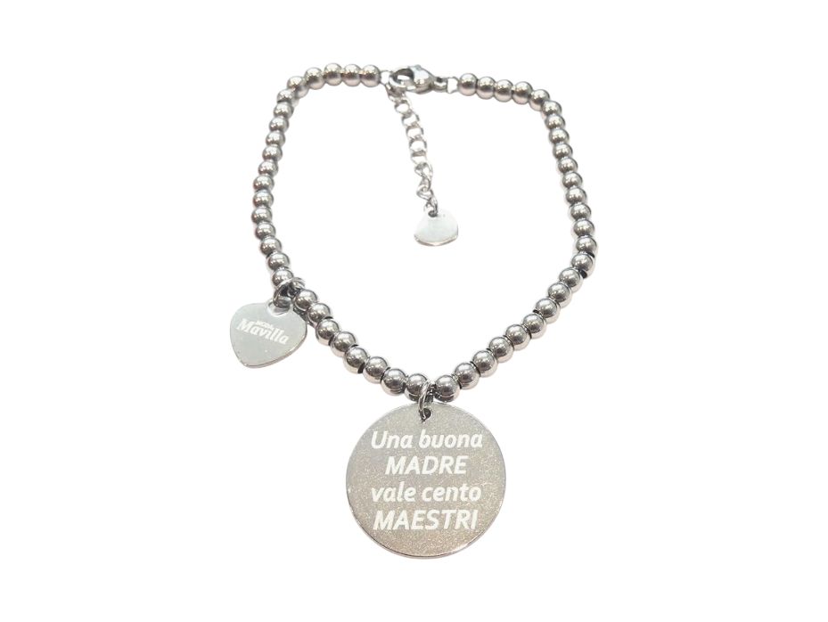 Bracciale acciaio una buona madre regolabile