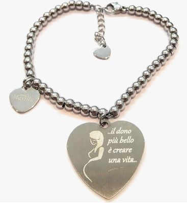 Bracciale acciaio il dono più bello regolabile