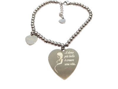 Bracciale acciaio il dono più bello regolabile