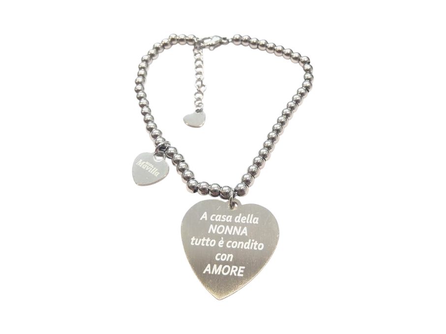 Bracciale acciaio a casa della nonna regolabile
