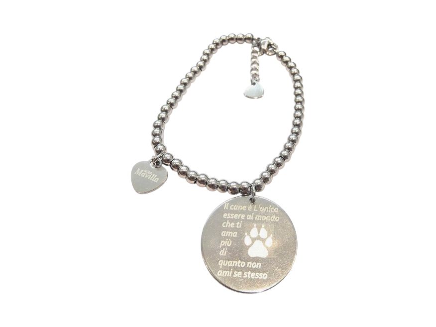 Bracciale acciaio il cane regolabile