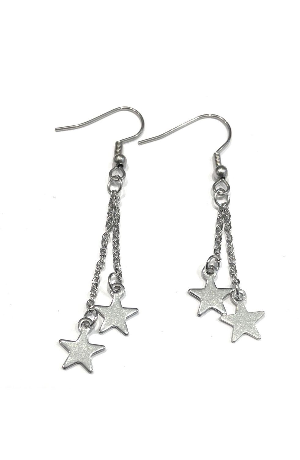 Orecchini stelle pendenti in Acciaio