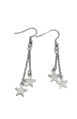 Orecchini stelle pendenti in Acciaio Orecchini stelle pendenti in Acciaio