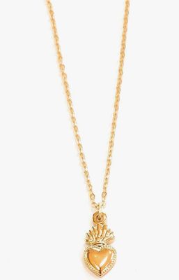 Collana dorata acciaio cuore sacro