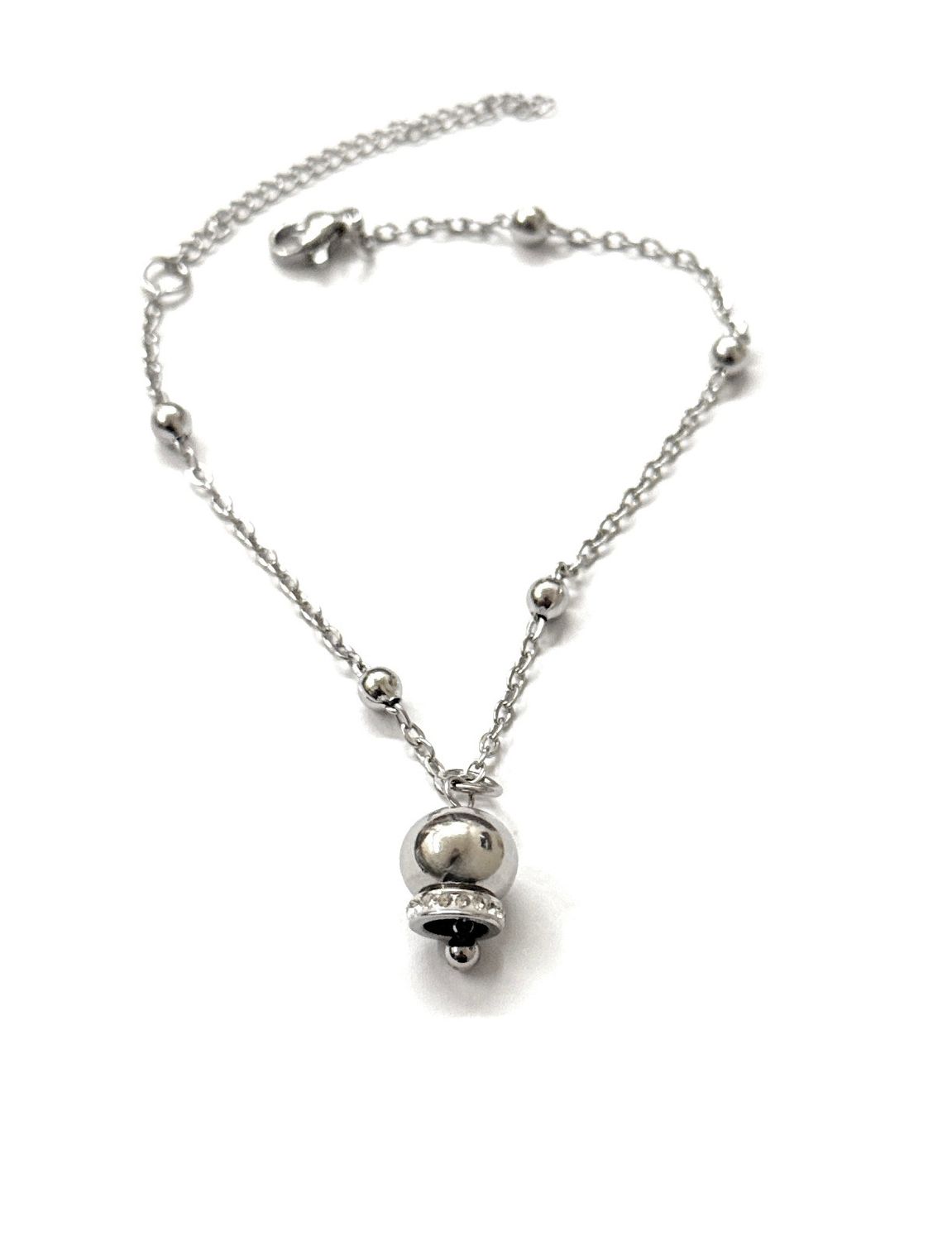 Bracciale Campanella acciaio regolabile