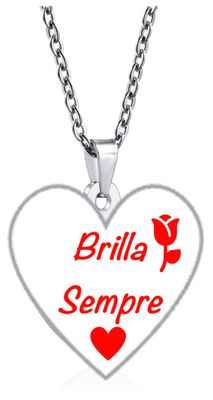 Collana Brilla Sempre cuore Acciaio