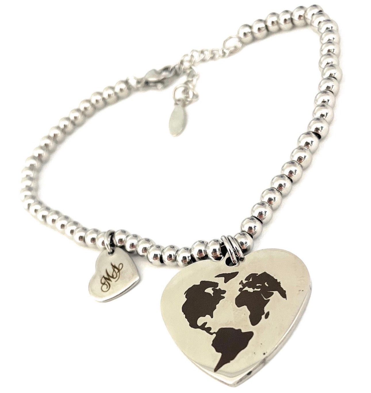 Bracciale acciaio Mondo regolabile