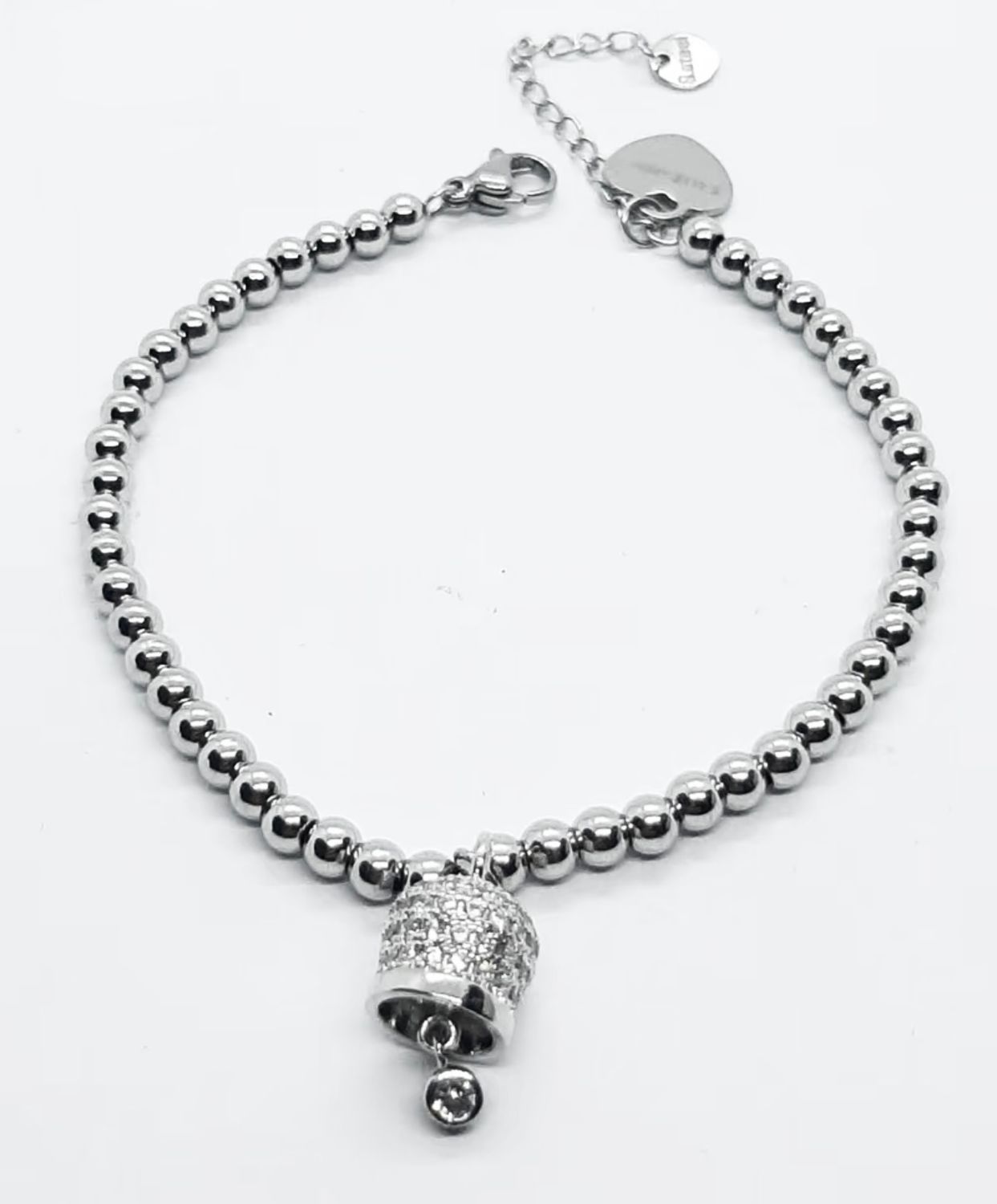 Bracciale Campanella acciaio regolabile