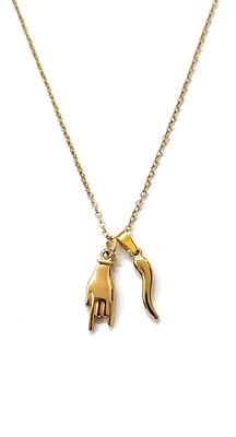 Collana dorata corno portafortuna corna dorata Collana dorata corno portafortuna corna dorata