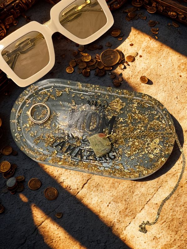 Handcrafted Resin Accent Trays