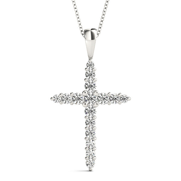 Diamond pendant religious cross, diamond cross
