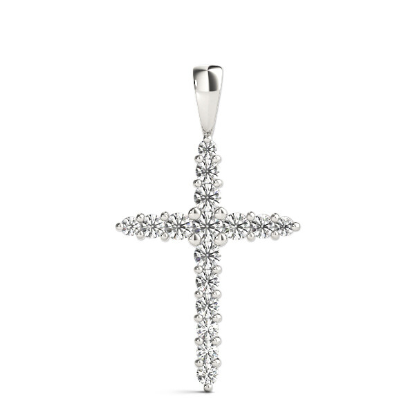 Diamond pendant religious cross, diamond cross