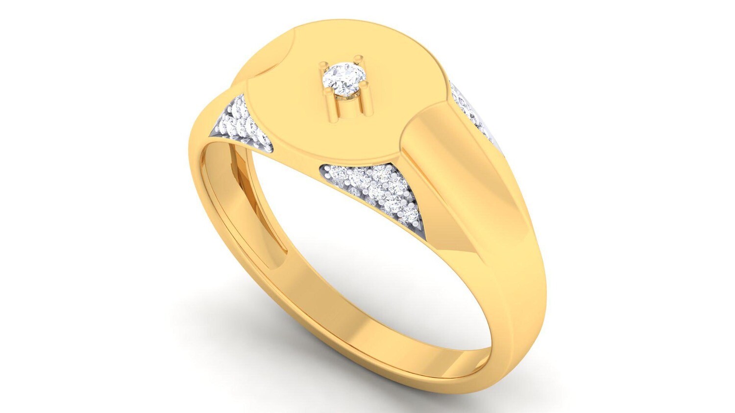 3Д файл, кольцо с бриллиантами, мужской перстень
