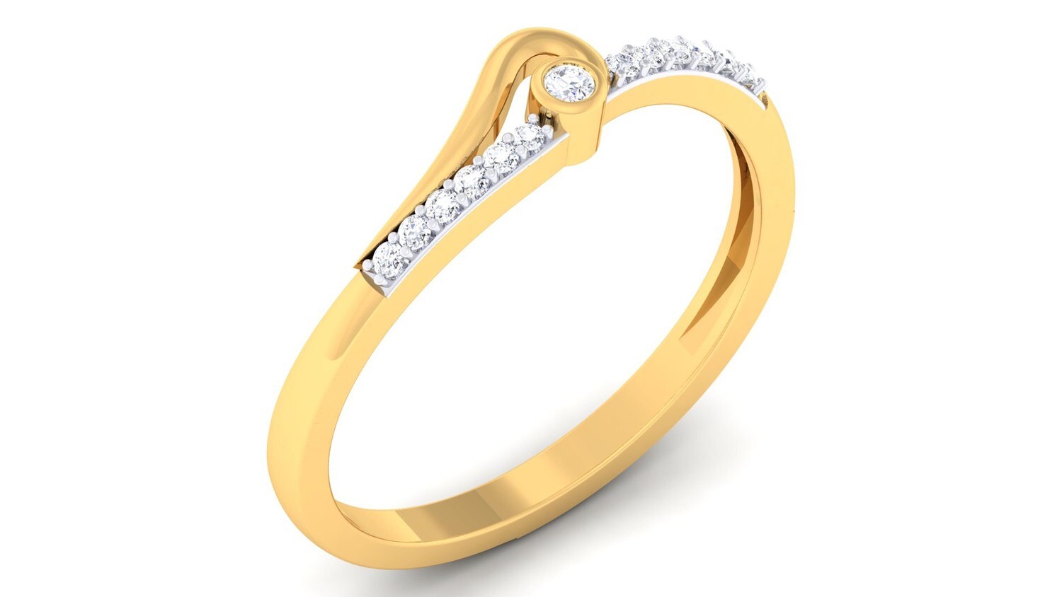 3Д файл, кольцо с бриллиантами, помолвочное кольцо