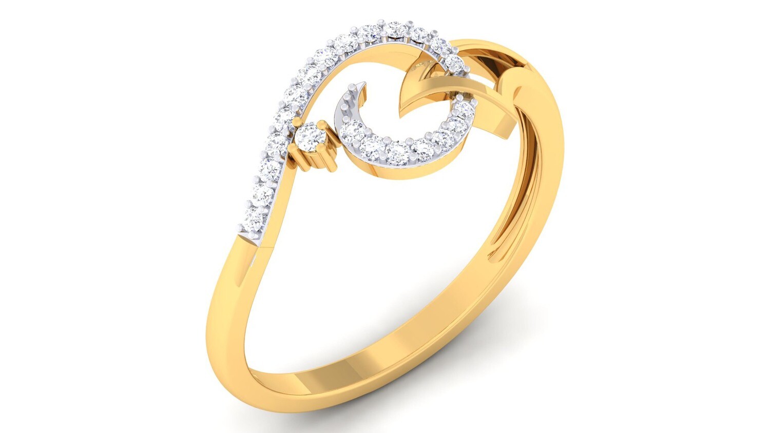 3D CAD jewelry model diamond engagement ring