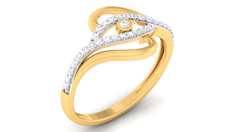 3D CAD jewelry model diamond engagement ring