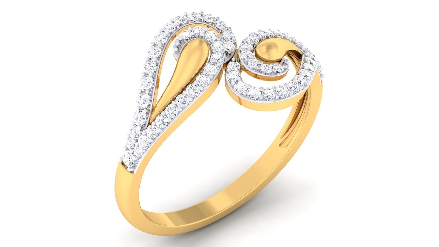 3D CAD jewelry model diamond engagement ring