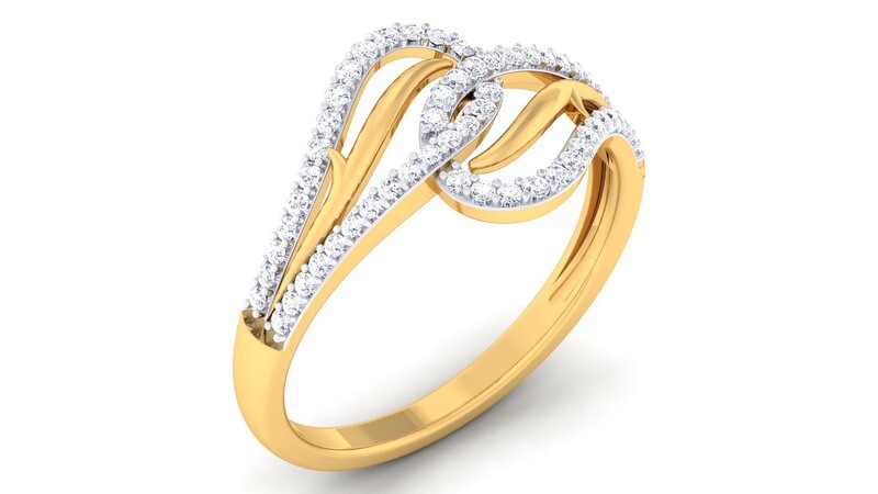 3D CAD jewelry model diamond engagement ring