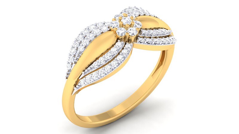 3D CAD jewelry model diamond engagement ring