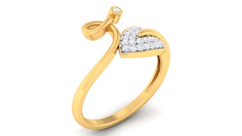 3D CAD jewelry model diamond engagement ring