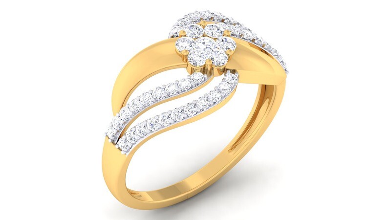 3D CAD jewelry model diamond engagement ring