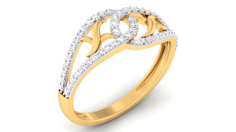 3D CAD jewelry model diamond engagement ring