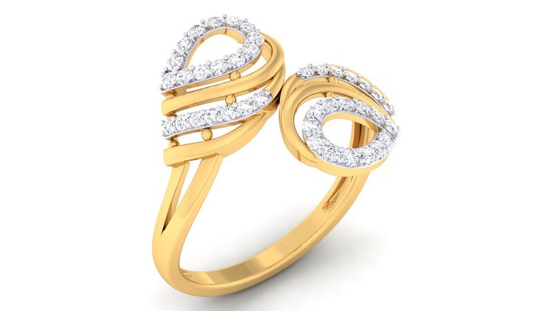 3D CAD jewelry model diamond engagement ring