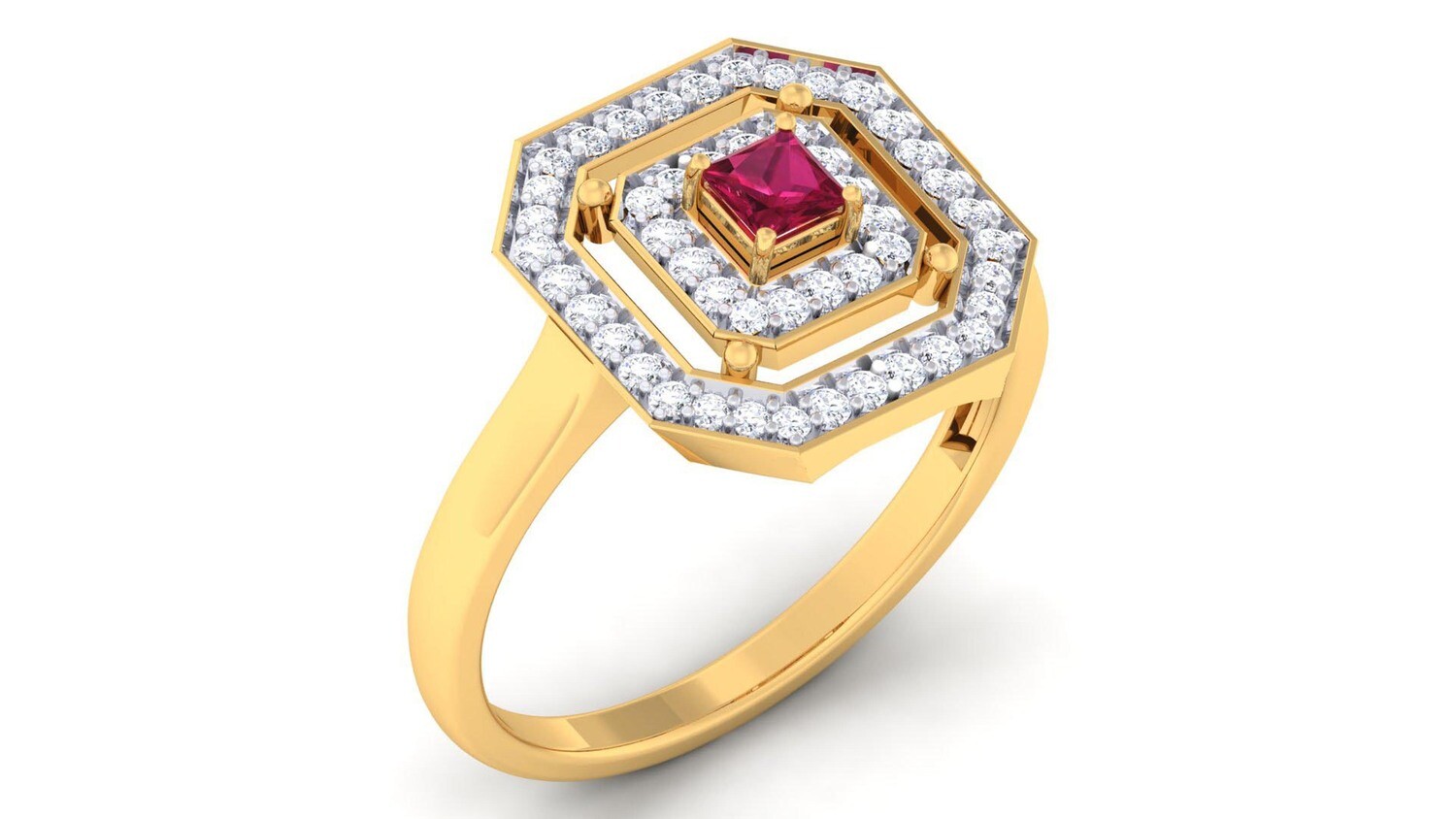 3D CAD jewelry model diamond engagement ring