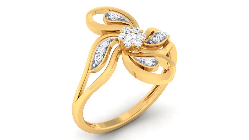 3D CAD jewelry model diamond engagement ring
