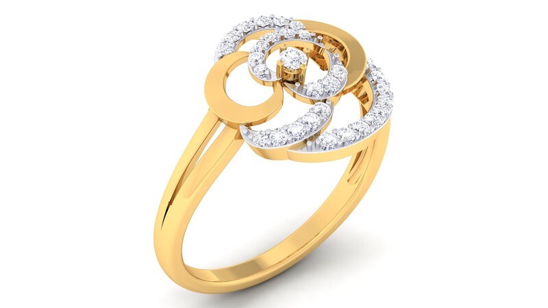 3D CAD jewelry model diamond engagement ring