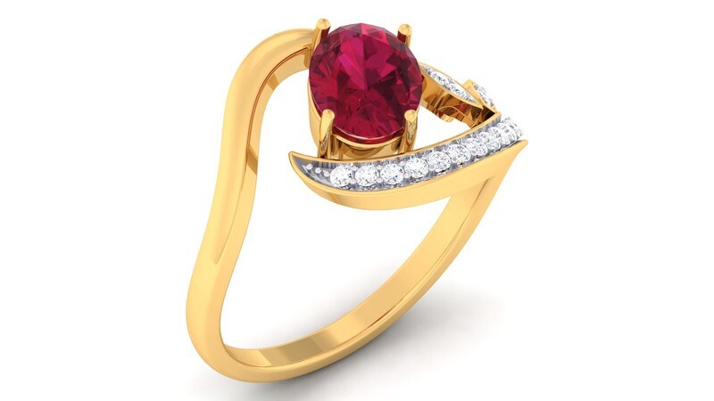 3D CAD jewelry model diamond engagement ring