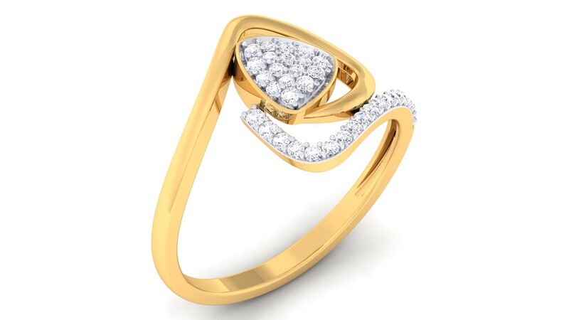 3D CAD jewelry model diamond engagement ring