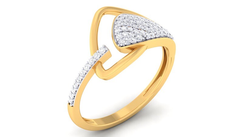 3D CAD jewelry model diamond engagement ring