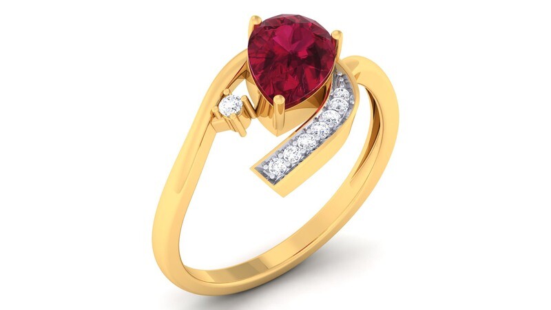 3D CAD jewelry model diamond engagement ring
