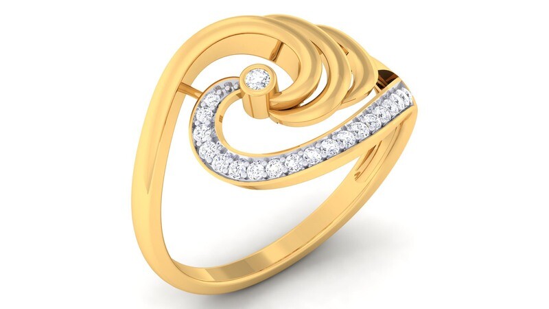 3D CAD jewelry model diamond engagement ring