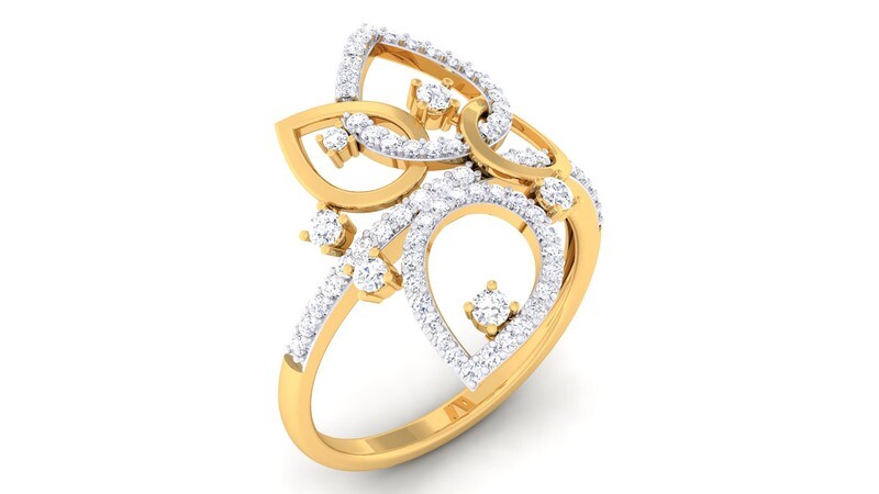 3D CAD jewelry model diamond engagement ring