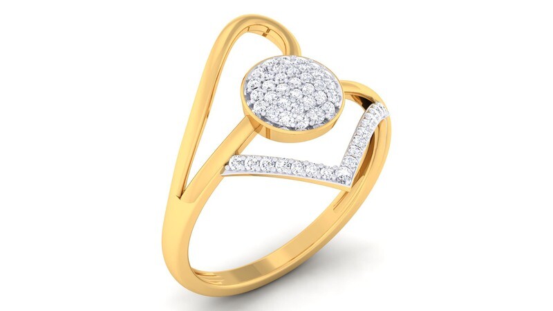 3D CAD jewelry model diamond engagement ring