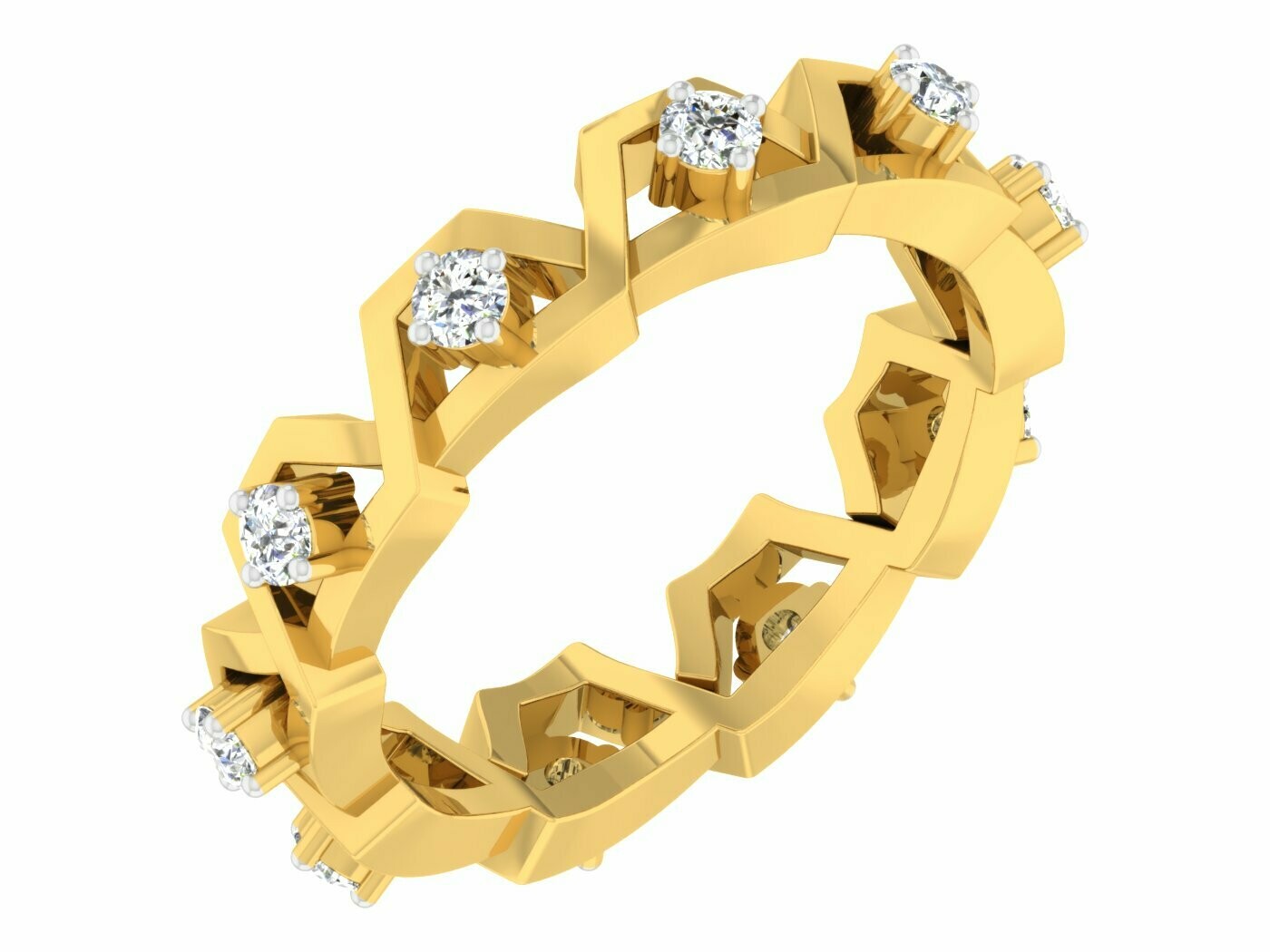 3D CAD jewelry model diamond engagement ring