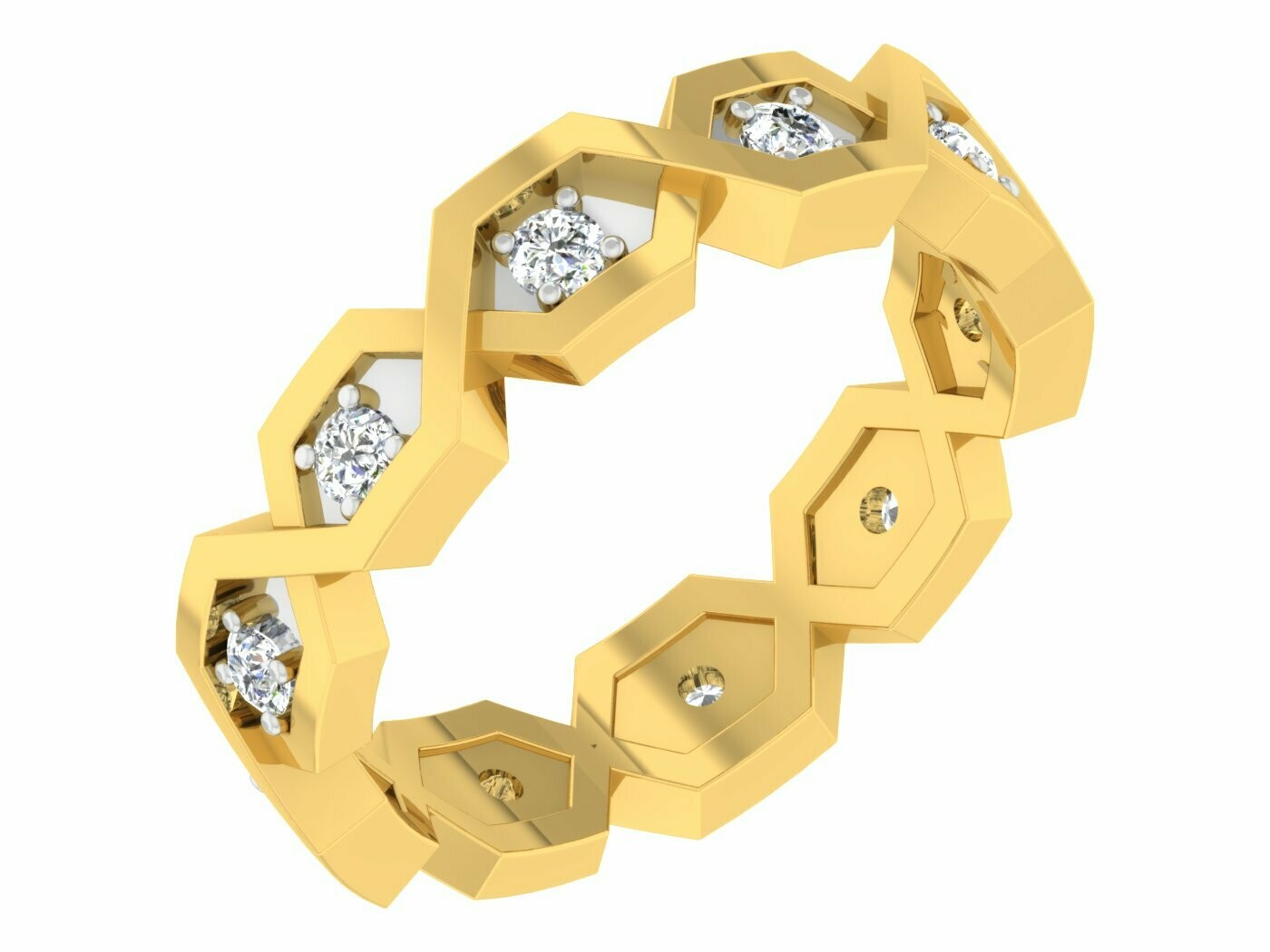 3D CAD jewelry model diamond engagement ring