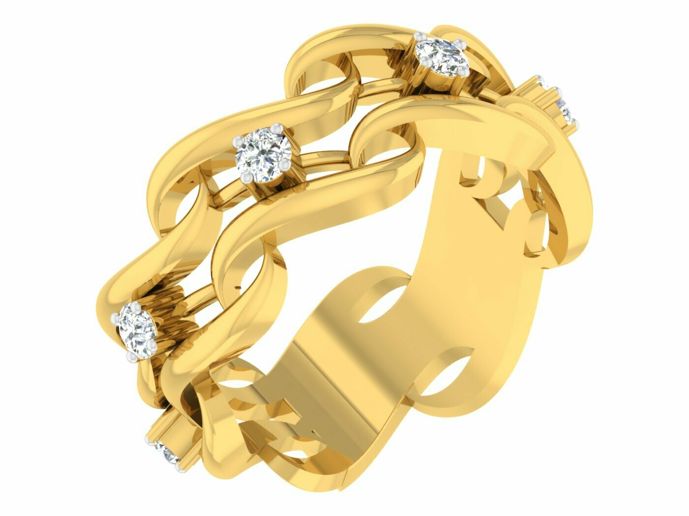 3Д файл, ювелирное кольцо с бриллиантами, помолвочное кольцо