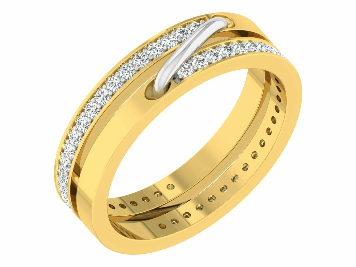3D CAD jewelry model diamond engagement ring